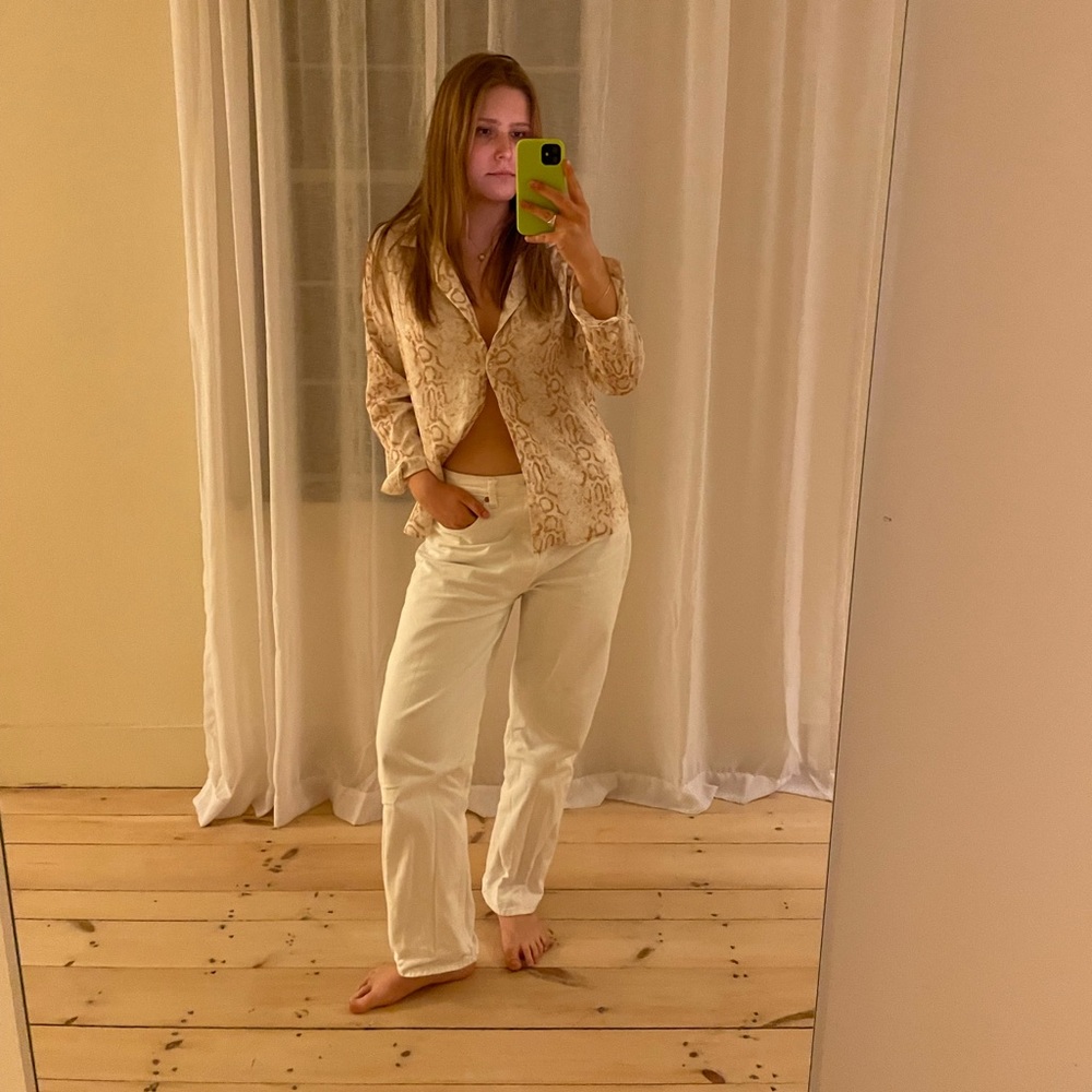 Snakeskin blouse!